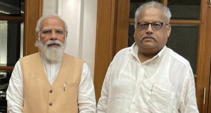 Narendra Modi with Rakesh Jhunjhunwala