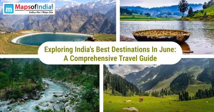 Scenic view of a popular tourist destination in India during June, showcasing lush landscapes and cool weather for summer travel.