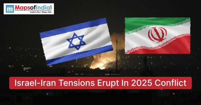 Smoke rising over city buildings during Israel-Iran conflict in 2025, symbolizing escalating tensions and military strikes in the Middle East.