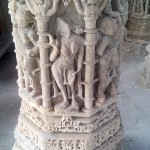 Scenes from Mahabharat at one of the pillars