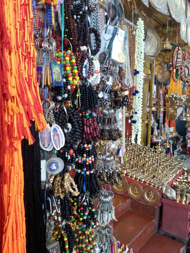 Stalls outside the Krishna temple