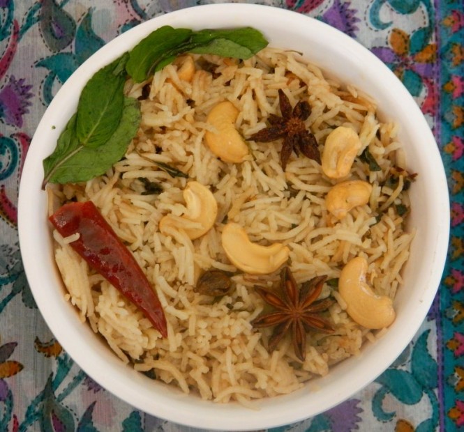 Whole Spices & Pudina Pulao