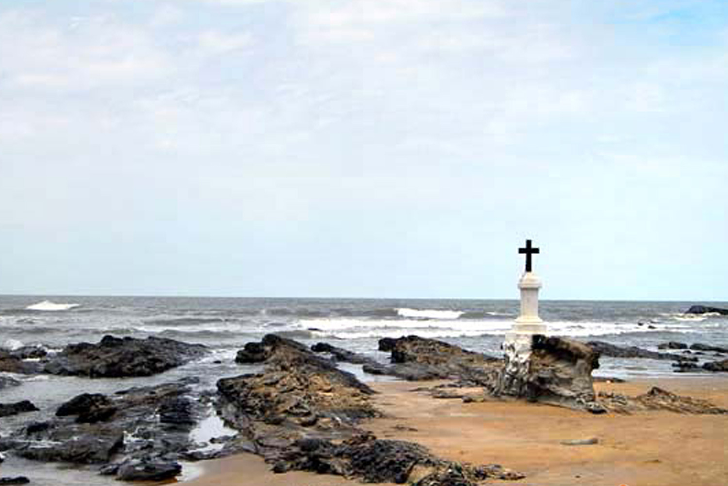 Cross at morjim beach Goa