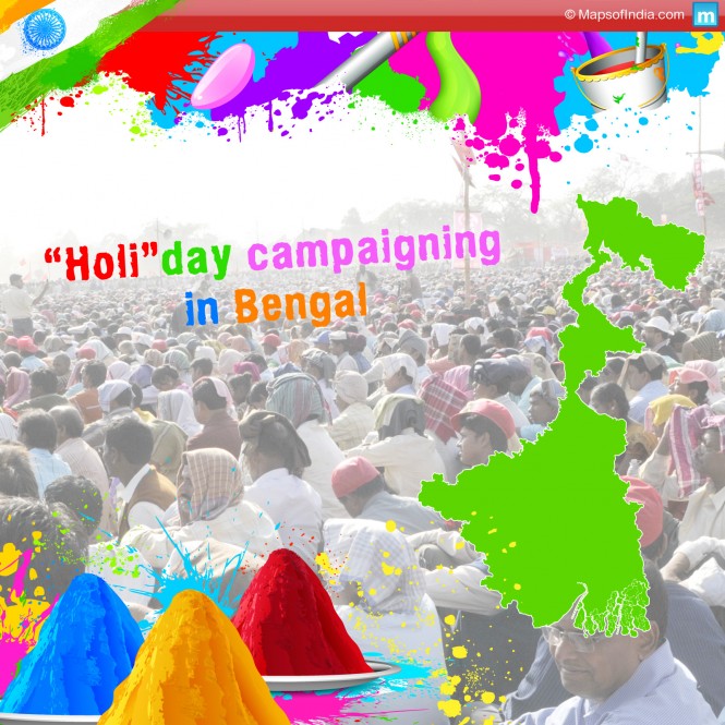 Candidates spent “Holi”day campaigning in Bengal India