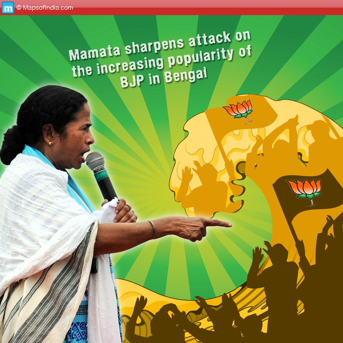 Mamata sharpens attack on the increasing popularity of BJP in Bengal