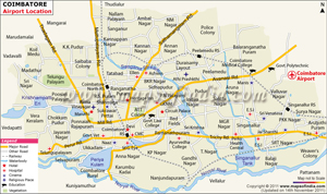 Coimbatore Airport Map