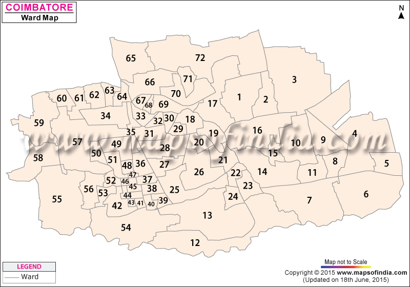 Coimbatore Ward Map