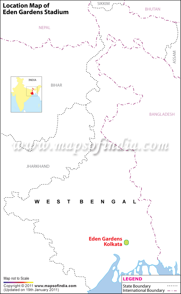 Eden Gardens Location Map