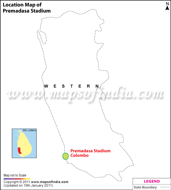 Premadasa Stadium Location Map