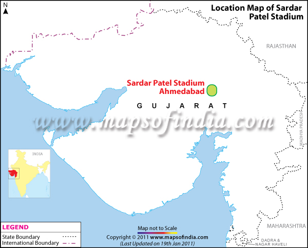 Sardar Patel Stadium Location Map