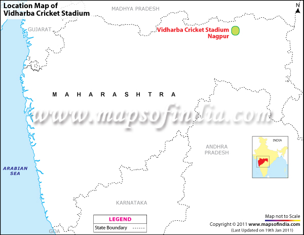 Vidharba Cricket Stadium Location Map