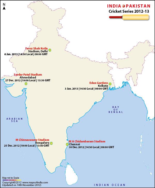 India Pakistan Cricket Series Location