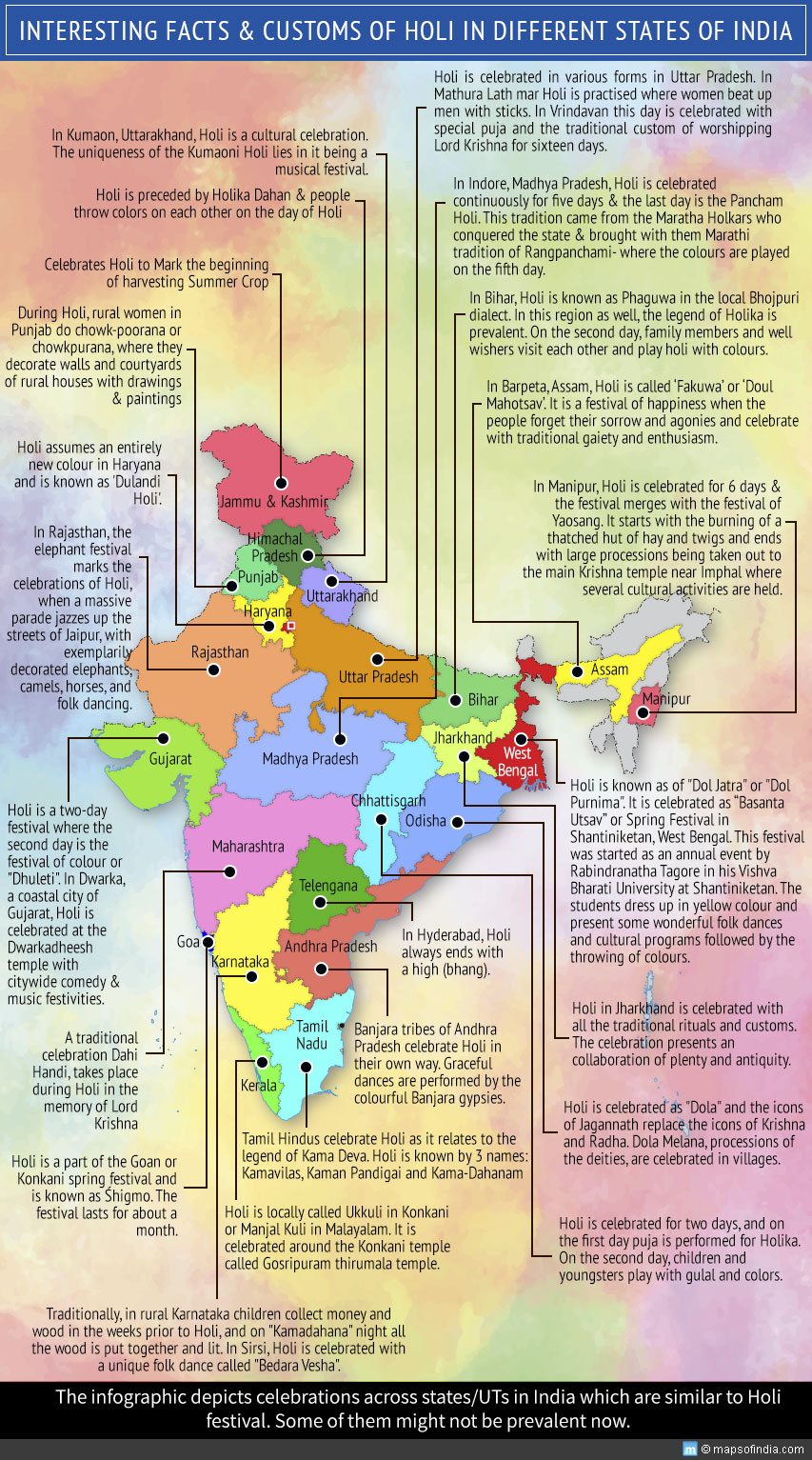 Diwali India Map