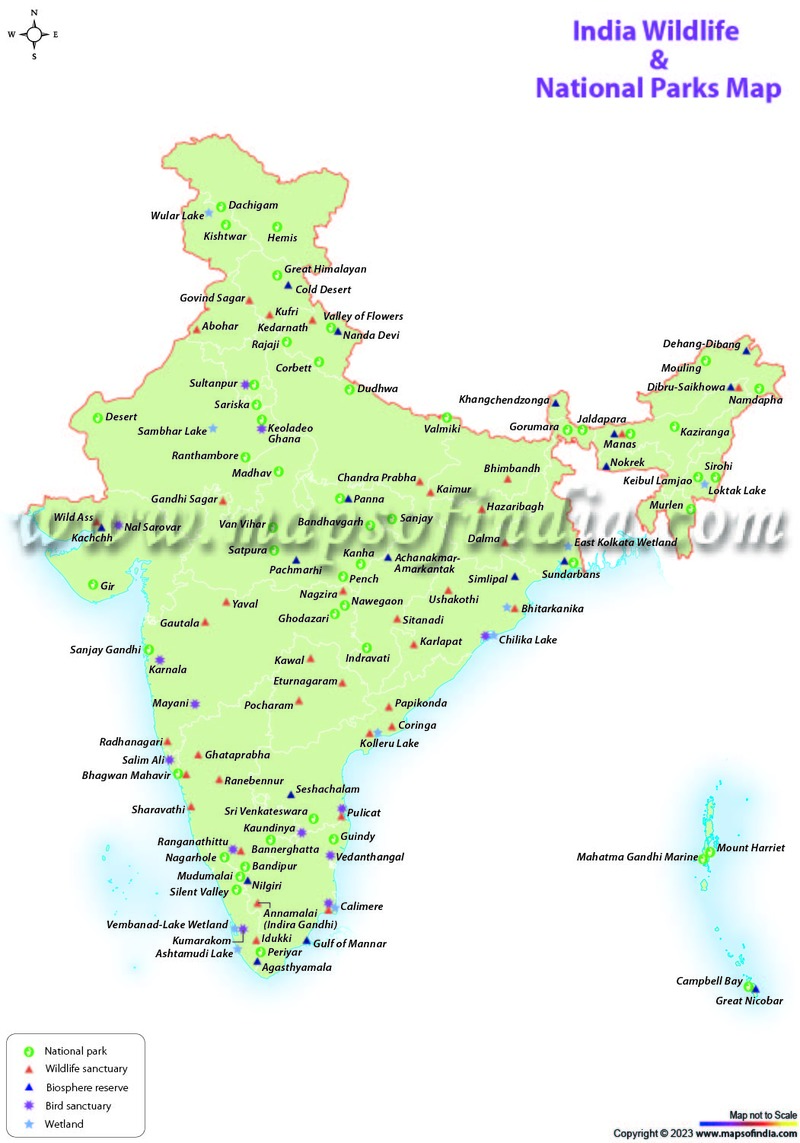 india-wildlife-&-national-parks-map