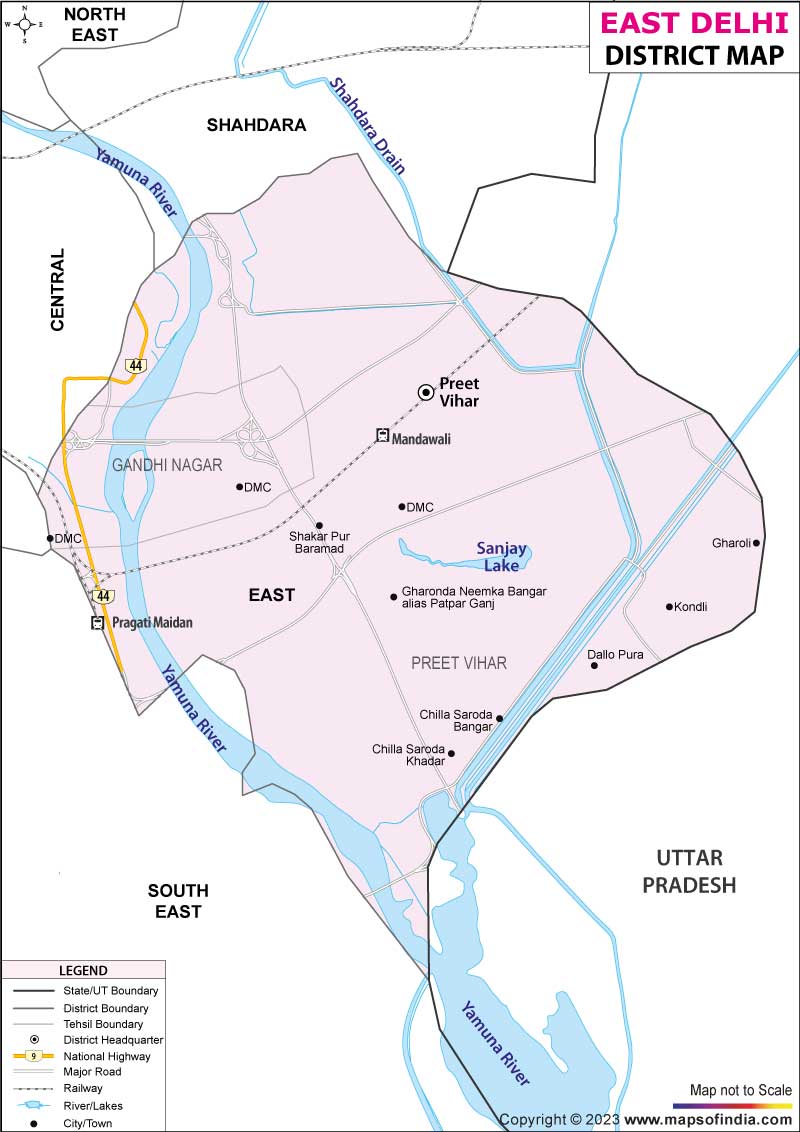 East Delhi Map