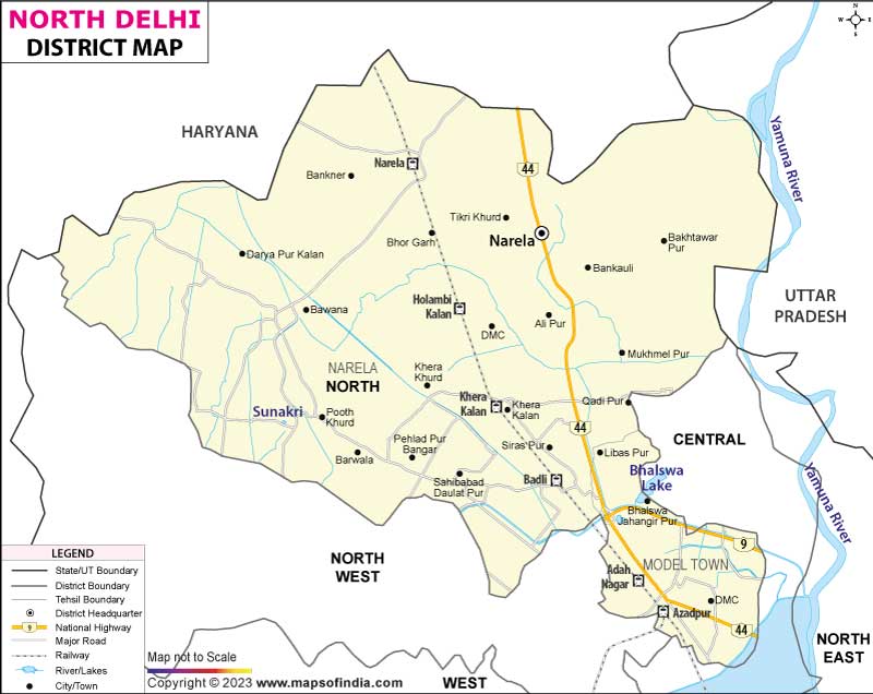 North Delhi Map