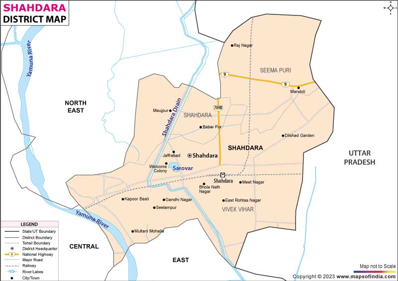 Shahdara Map