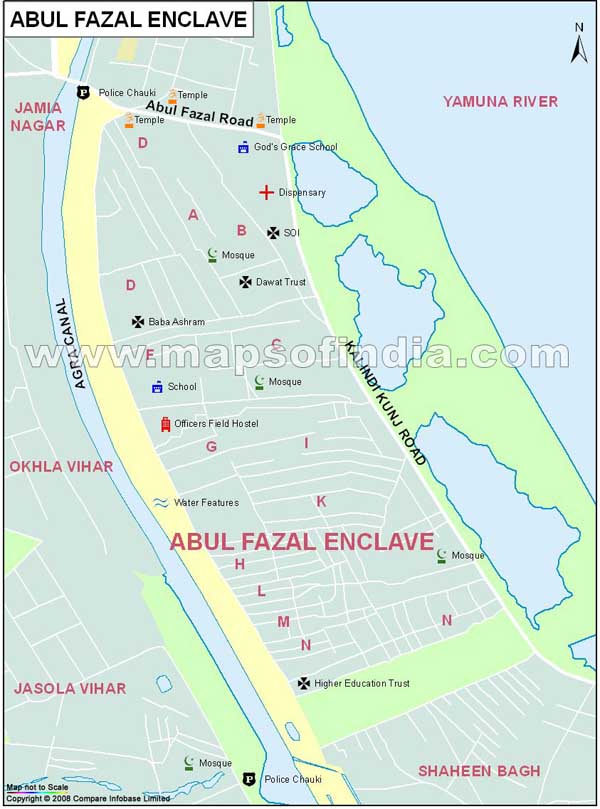 Abul Fazal Enclave Map