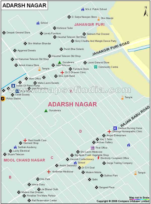 Adarsh Nagar Map