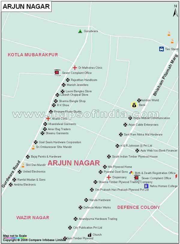 Arjun Nagar Map
