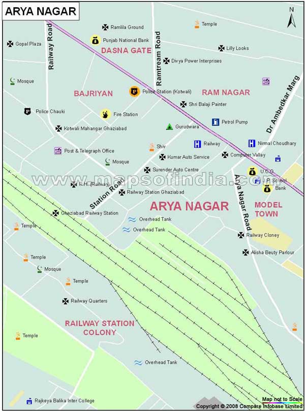 Arya Nagar Map