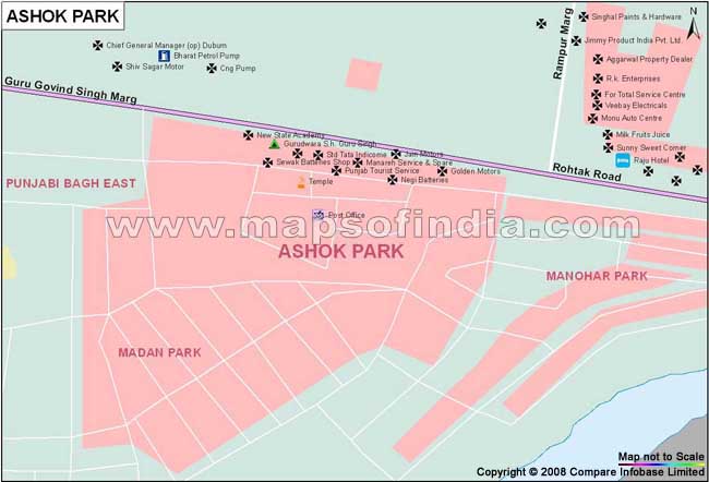 Ashok Park Map
