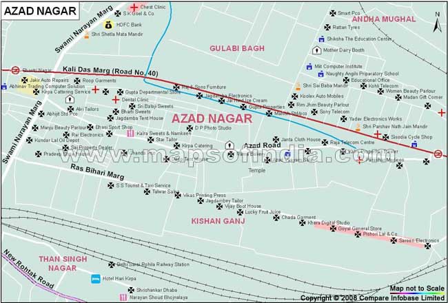 Azad Nagar Map