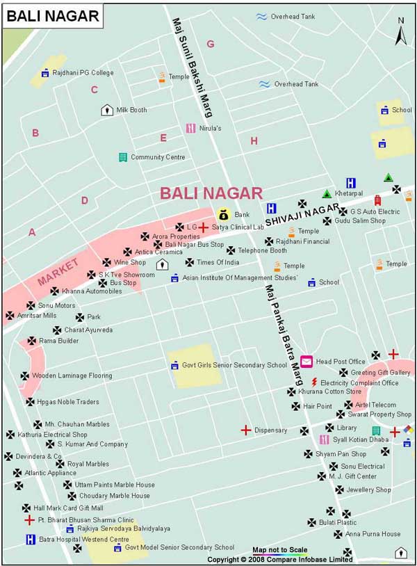 Bali Nagar Map