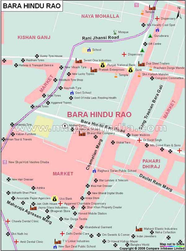 Bara Hindu Rao Map