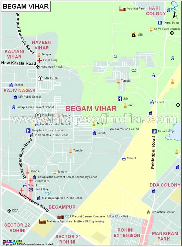 Begam Vihar Map