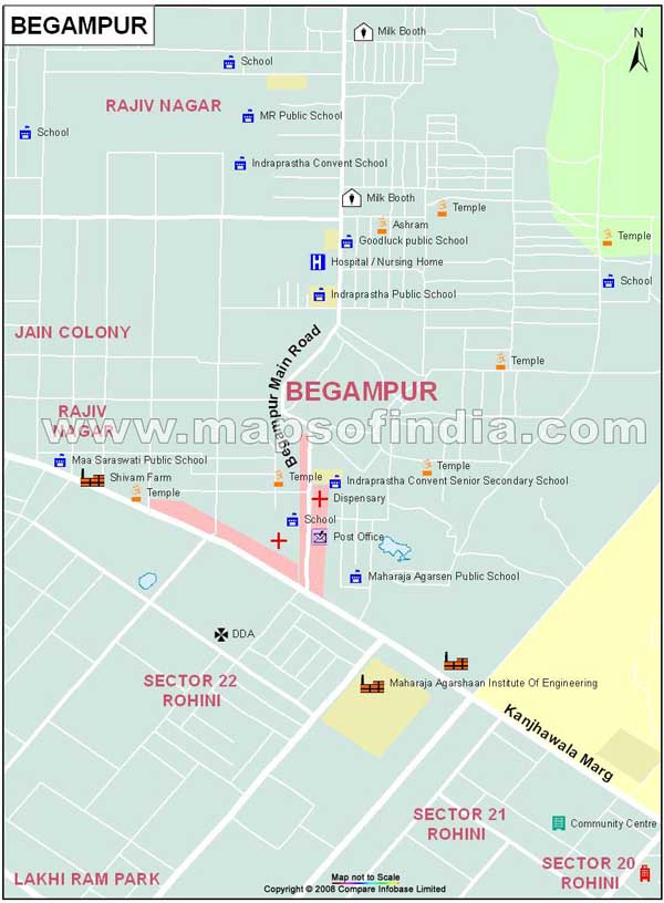 Begampur Map