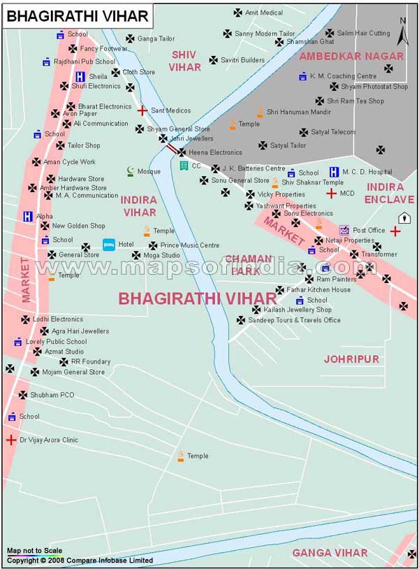 Bhagirathi Vihar Map