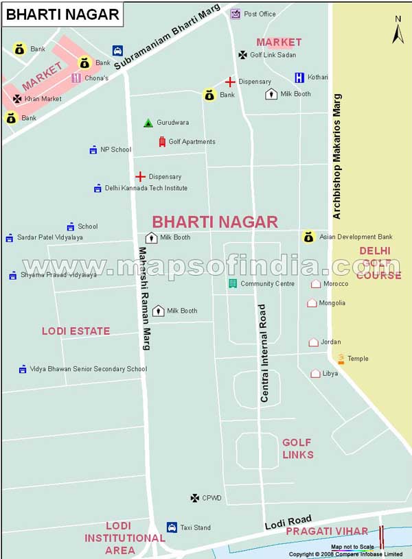 Bharti Nagar Map