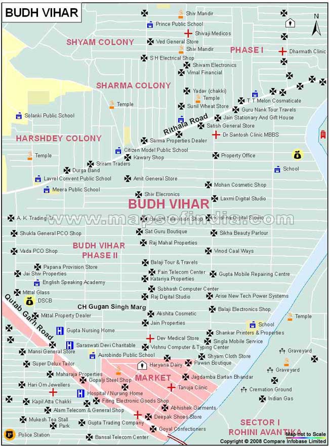 Budh Vihar Map
