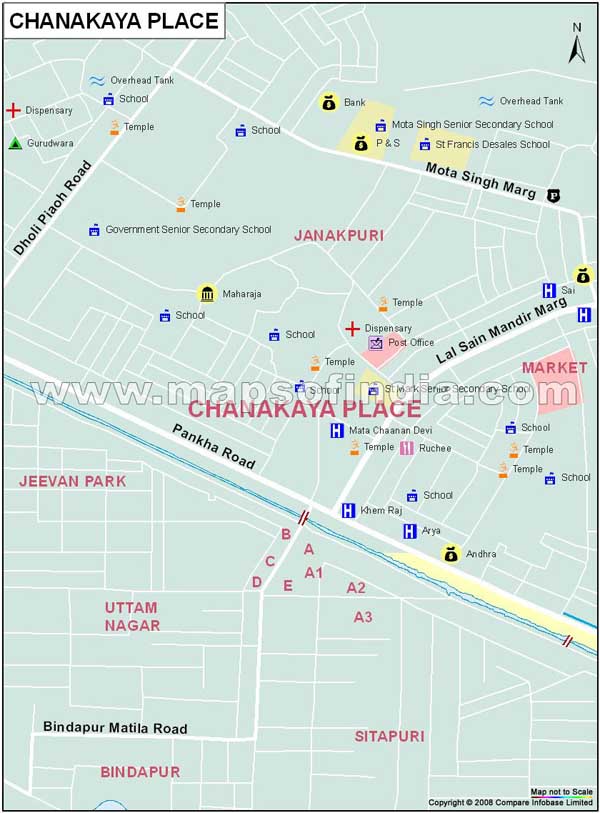 Chanakya Place Map