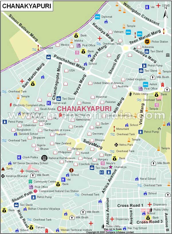 Chanakyapuri Map