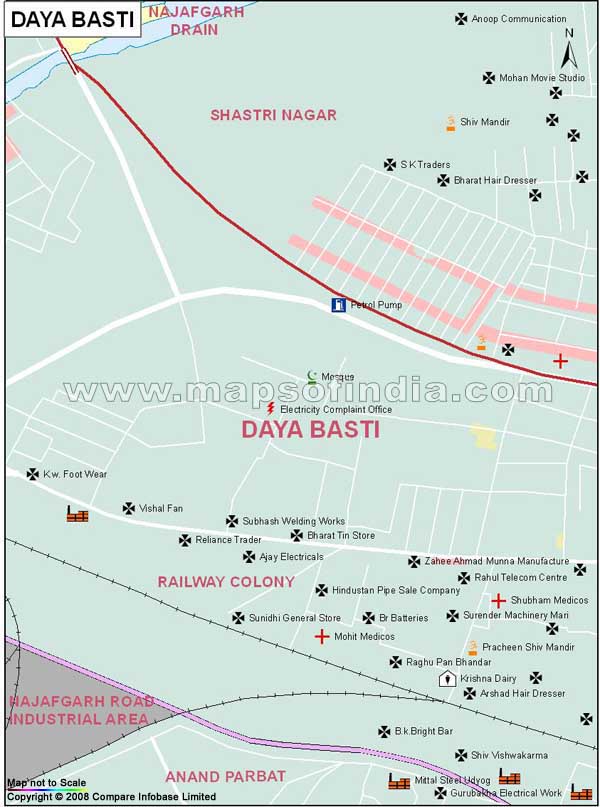 Daya Basti Map