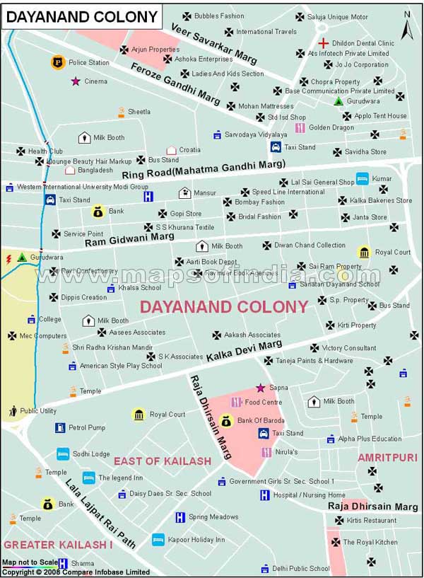 Dayanand Colony Map