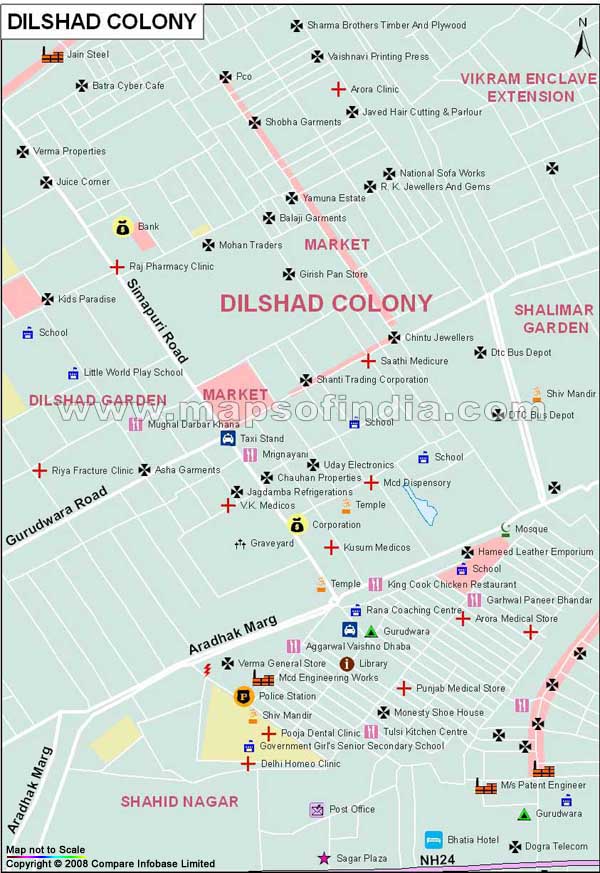 Dilshad Colony Map