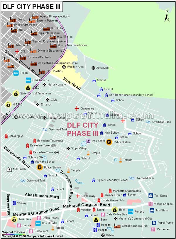 Dlf Phase III Map
