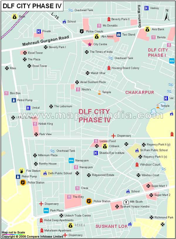 Dlf Phase IV Map