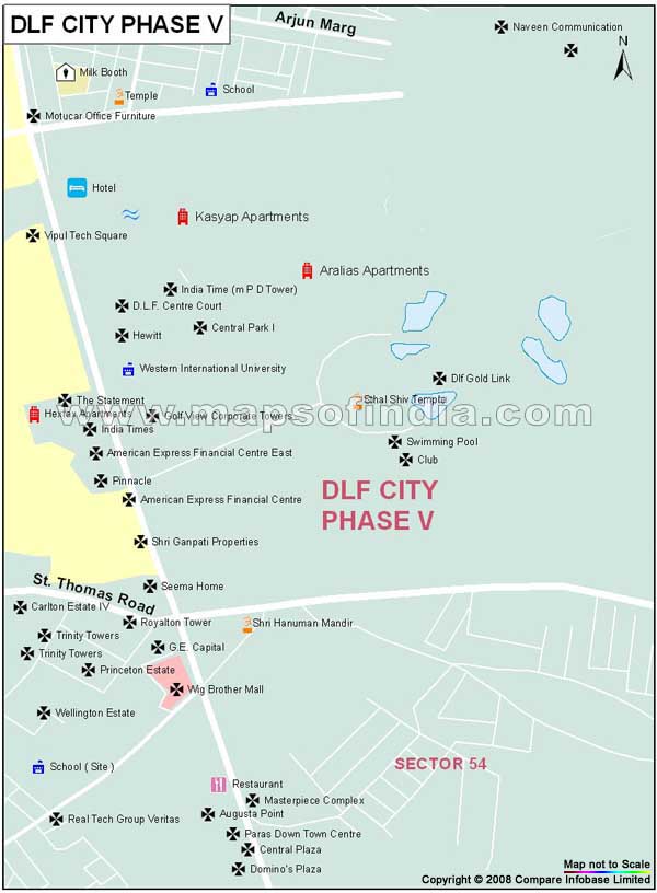 Dlf Phase V Map