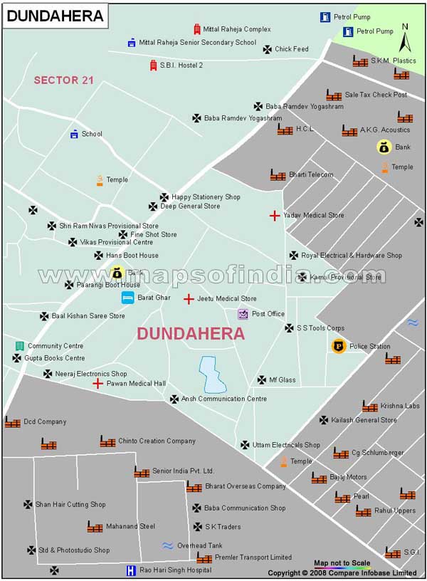 Dundahera Map