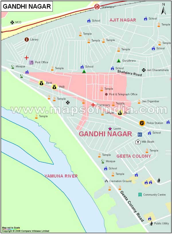 Gandhi Nagar Map