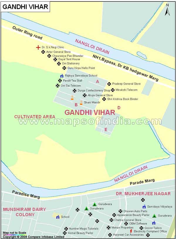Gandhi Vihar Map