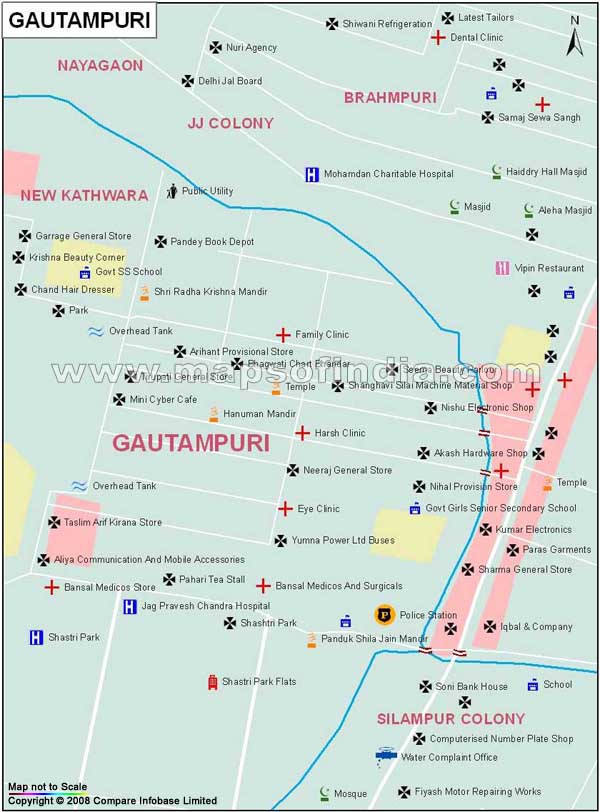 Gautampuri Map