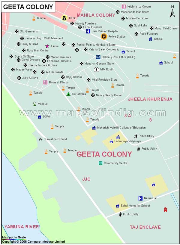 Geeta Colony Map