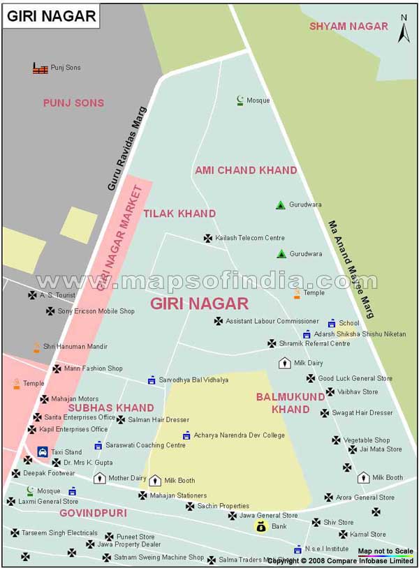 Giri Nagar Map