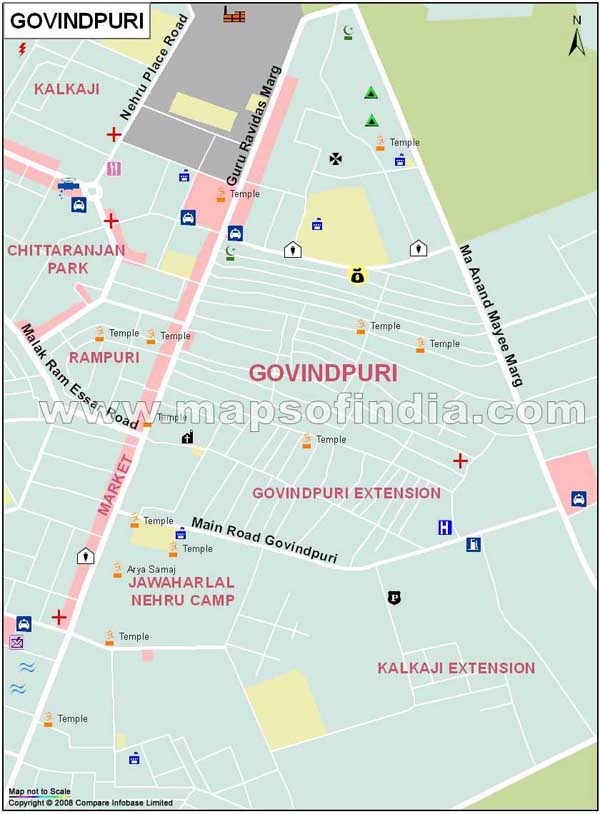 Govindpuri Map