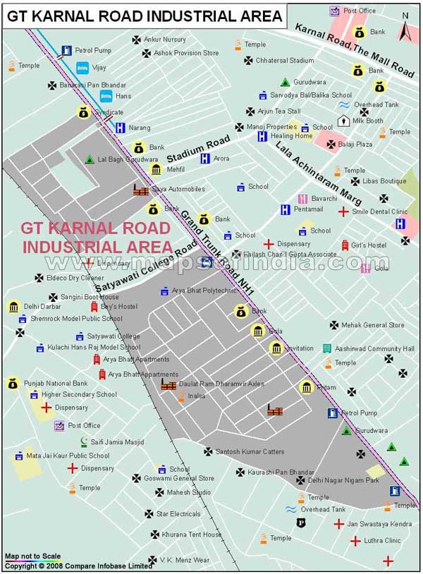 Gt Karnal Industrial Area Map